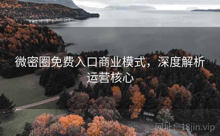 微密圈免费入口商业模式，深度解析运营核心